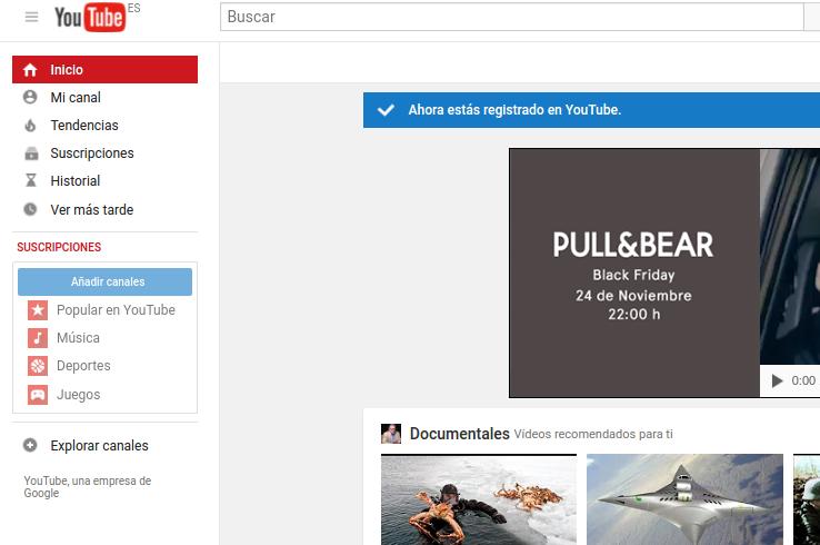 Acceder a mi canal de youtube