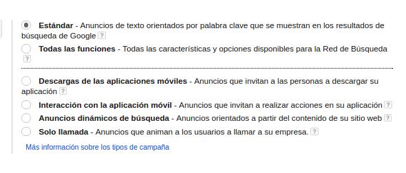 funciones campaña adwords