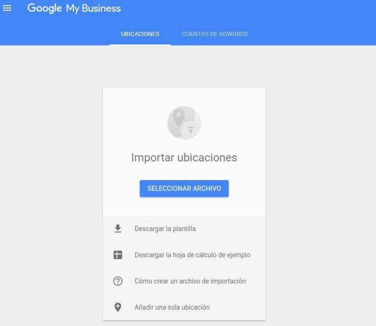 Como subir nuevas ubicaciones en Google Mybusiness