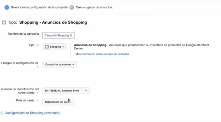 vincular merrchant y adwords