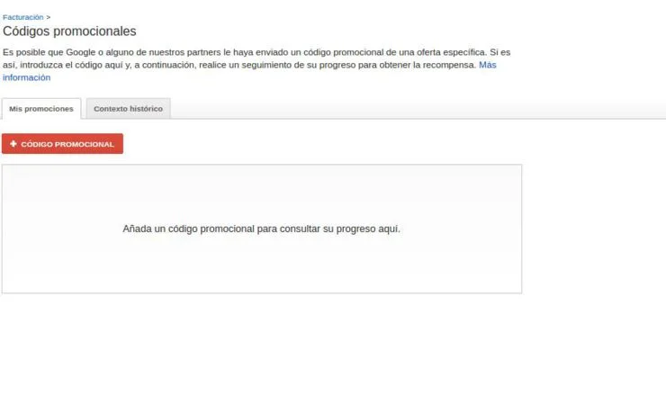codigos promocionales adwords
